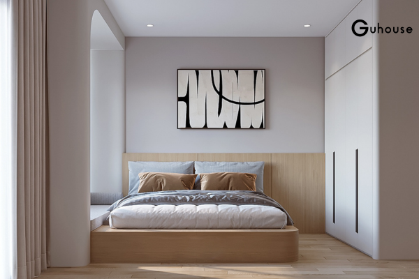 phòng ngủ thiết kế nội thất hài hòa, hợp lý