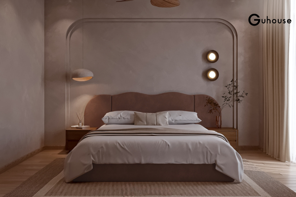 Phòng ngủ Japandi thư giãn, ấm áp