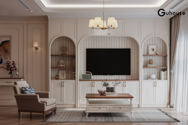 Phòng khách dành cho người thích yên tĩnh: Làm thế nào để “tĩnh” mà không “tẻ”? 1 Phòng khách dành cho người thích yên tĩnh với tông màu trung tính